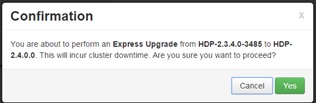 Express upgrade confirmation