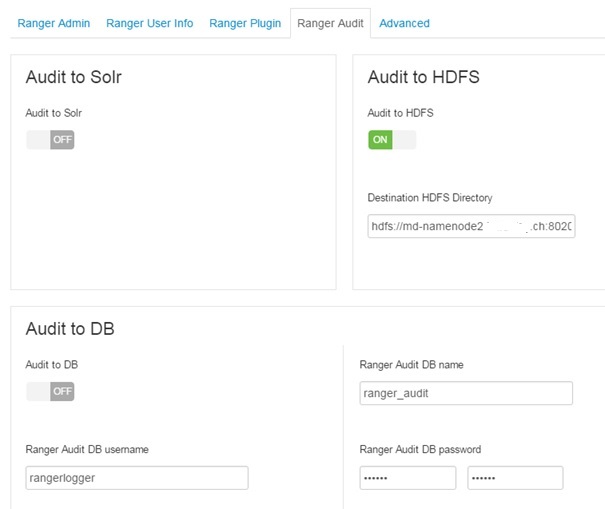 Wizard - audit storage